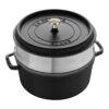 Staub Cocotte Mit Dämpfeinsatz 26 Cm, Rund, Schwarz, Gusseisen -Staub 40510606