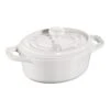 Staub Mini Cocotte 10 Cm, Oval, Reinweiß, Keramik -Staub 40511 089 0 1