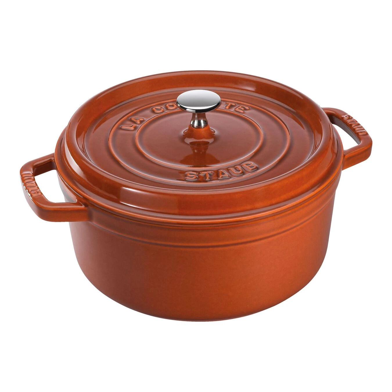 Staub Cocotte 24 Cm, Rund, Zimt, Gusseisen 3 Staub Cocotte 24 Cm, Rund, Zimt, Gusseisen