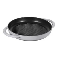 Staub Pure Grill 23 Cm, Rund, Graphit-Grau, Gusseisen