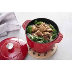 Staub Reis-Cocotte 16 Cm, Rund, Kirsch-Rot, Gusseisen -Staub 424409817