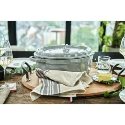 Staub Cocotte 37 Cm, Oval, Graphit-Grau, Gusseisen -Staub 424419007