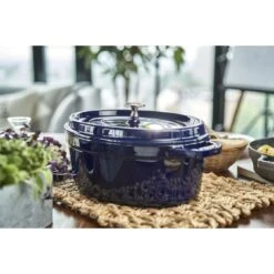Staub Cocotte 33 Cm, Oval, Dunkelblau, Gusseisen -Staub 424419735