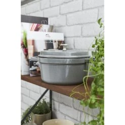 Staub Cocotte 16 Cm, Rund, Graphit-Grau, Gusseisen -Staub 750032229