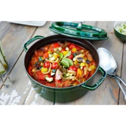 Staub Cocotte 26 Cm, Rund, Basilikum-Grün, Gusseisen -Staub 750032316