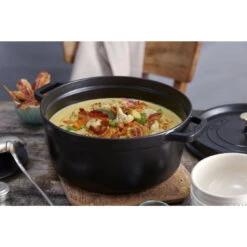Staub Cocotte 28 Cm, Rund, Schwarz, Gusseisen -Staub 750033443