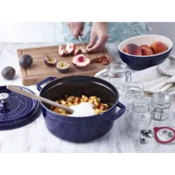 Staub Cocotte 24 Cm, Rund, Dunkelblau, Gusseisen 12 Staub Cocotte 24 Cm, Rund, Dunkelblau, Gusseisen -Staub 750036209