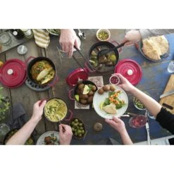 Staub Cocotte 22 Cm, Rund, Kirsch-Rot, Gusseisen 12 Staub Cocotte 22 Cm, Rund, Kirsch-Rot, Gusseisen -Staub 750036246