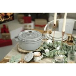 Staub Cocotte 22 Cm, Rund, Graphit-Grau, Gusseisen -Staub 750047423