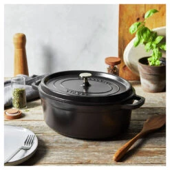 Staub Cocotte 31 Cm, Oval, Schwarz, Gusseisen -Staub 750058440