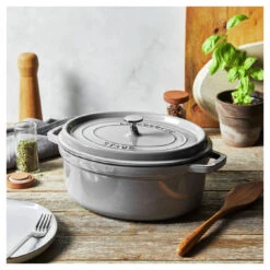 Staub Cocotte 31 Cm, Oval, Graphit-Grau, Gusseisen -Staub 750058442